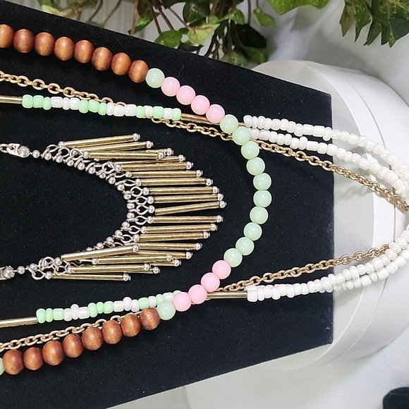 Oori Boho 3 Necklace Set with Tassel New - Picture 5 of 9